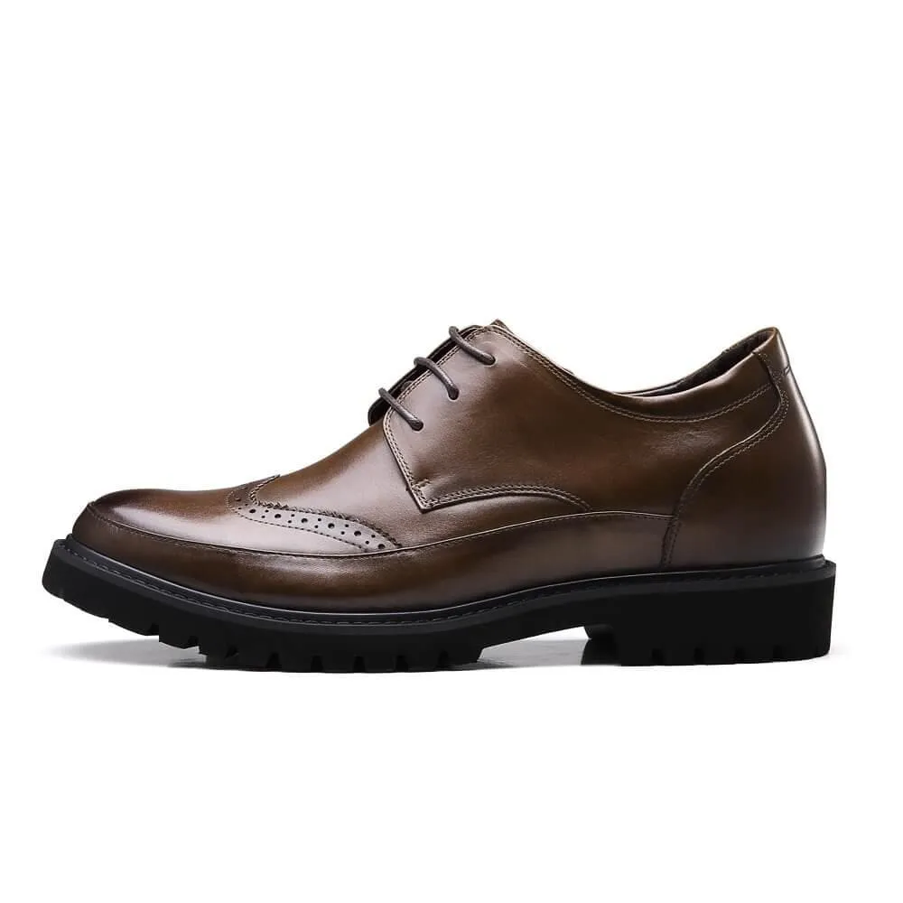 7 CM / 2.76 Inches CMR CHAMARIPA Formal Height Increasing Shoes Brogue Shoes