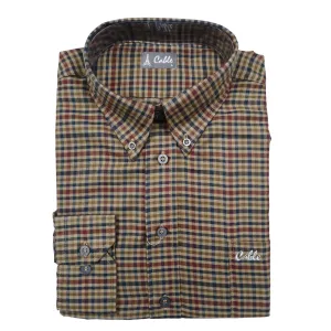 Aero Cable Brown Checkered LS Shirt