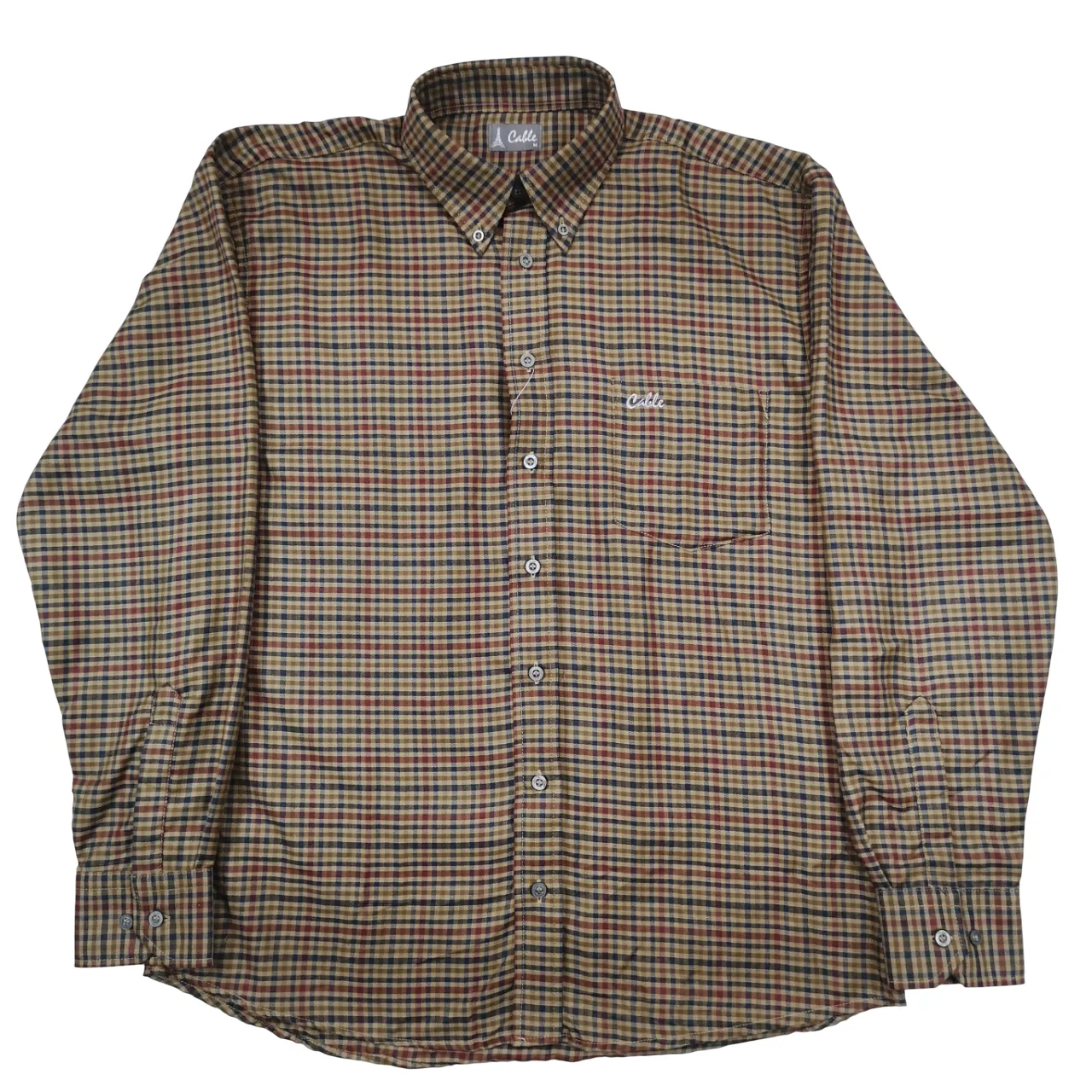 Aero Cable Brown Checkered LS Shirt