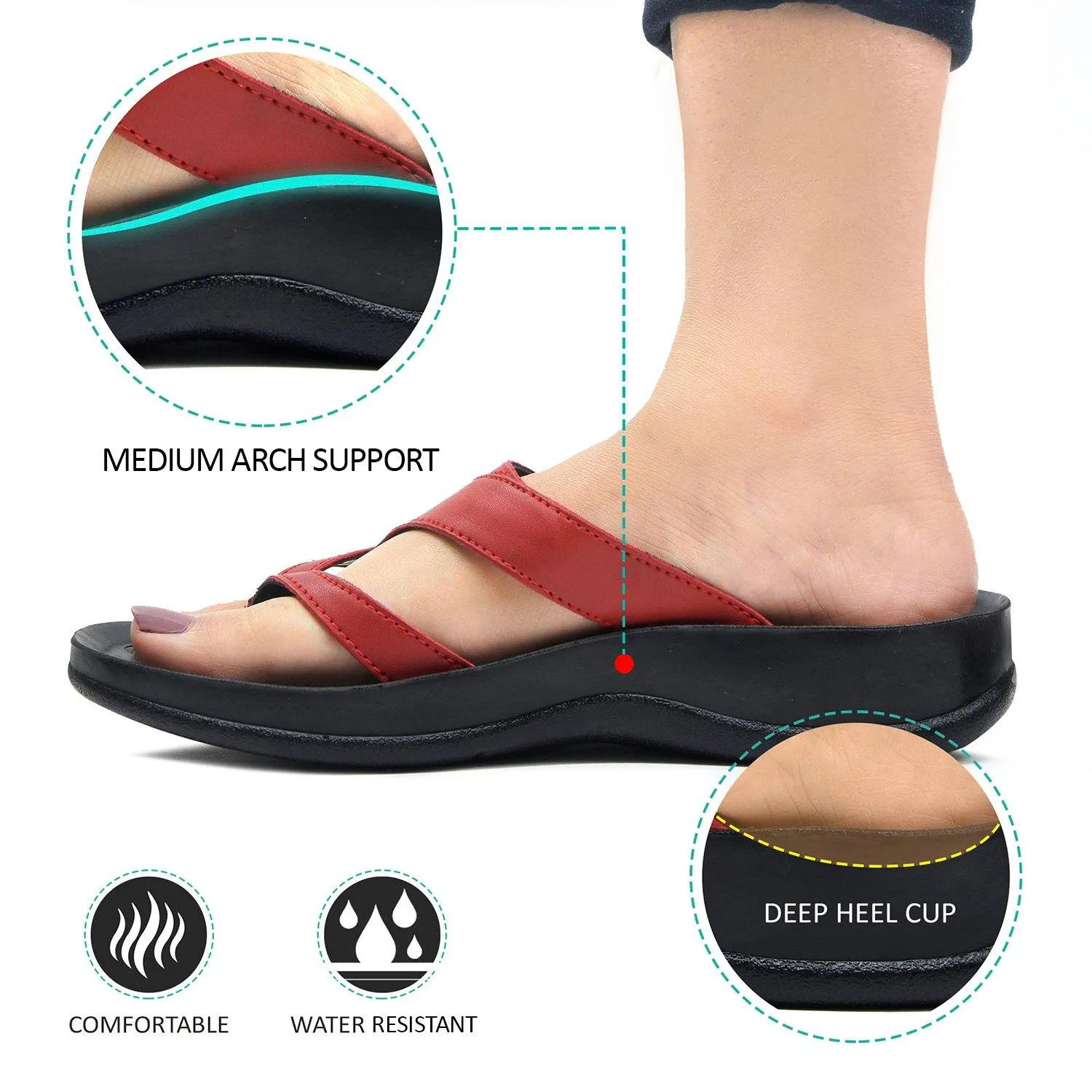 Aerosoft - Kumo S5902 Strappy Fashion Comfortable Footbed Synthetic Leather Sandals For Women