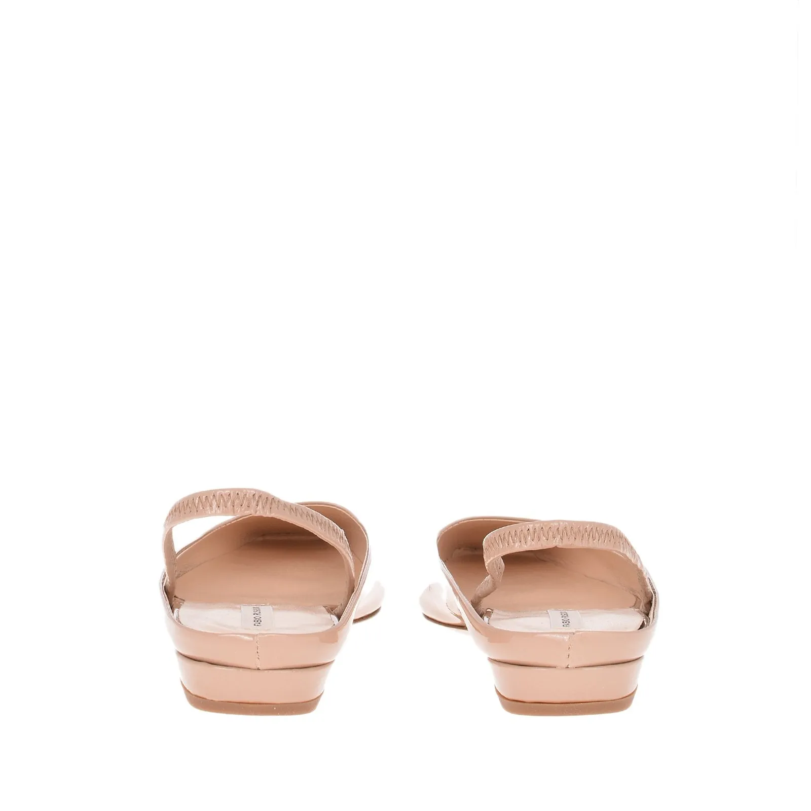 Bit Patent Nude Flat Shoes