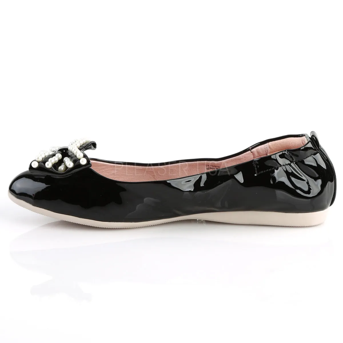 Black Ballet Pin Up Flats