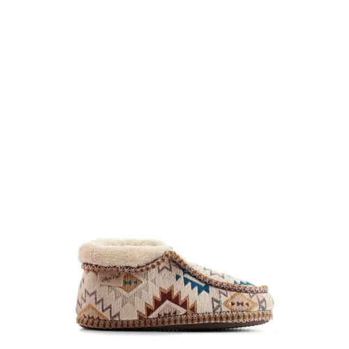 Blazin Roxx Women's Nora Ankle Boot Slippers in Aztec Cream