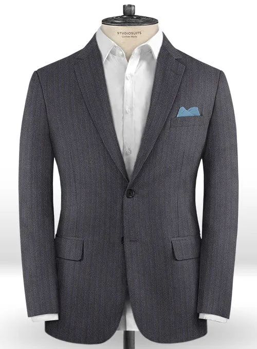 Caccioppoli Dapper Dandy Blezzi Gray Blue Wool Jacket