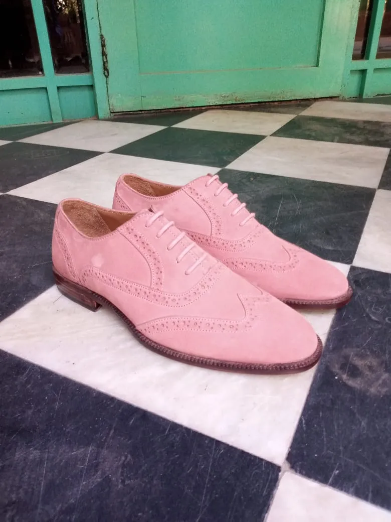 Diplomat - Pink Suede Oxford Shoes