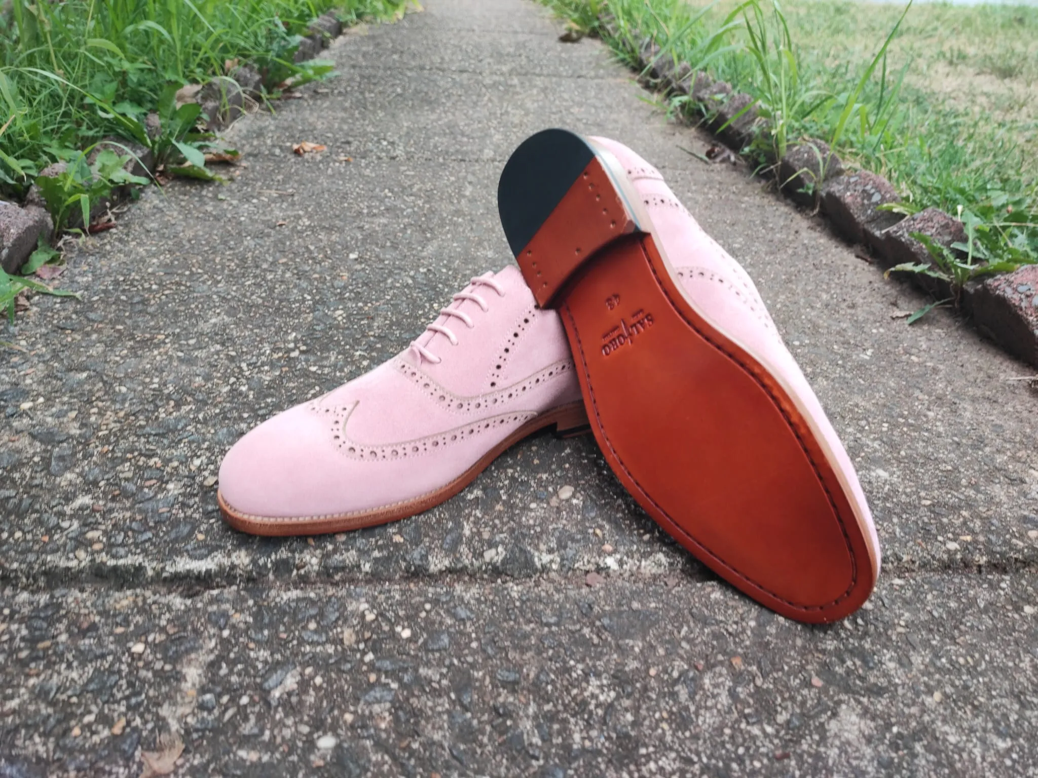 Diplomat - Pink Suede Oxford Shoes