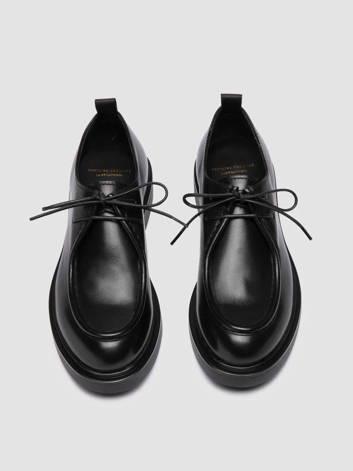 ENGINEER 102 - Black Leather Derby Shoes