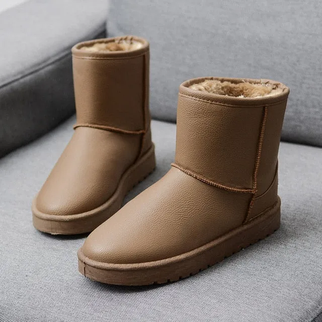 Faux Suede Winter Warm Women Snow Boots