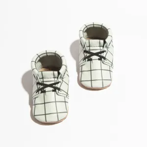 Freshly Picked Grey Grid Oxford Soft Sole Moccasins