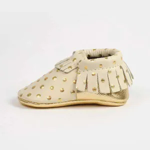 Freshly Picked | Moccs ~  Heirloom in Cream and Gold Size 4