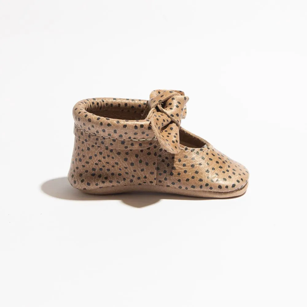 Freshly Picked Scatter Dot Knotted Bow Soft Sole Moccasins