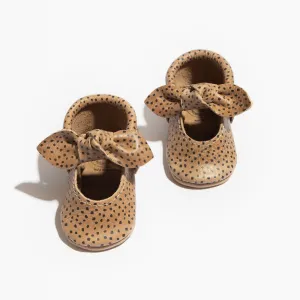 Freshly Picked Scatter Dot Knotted Bow Soft Sole Moccasins