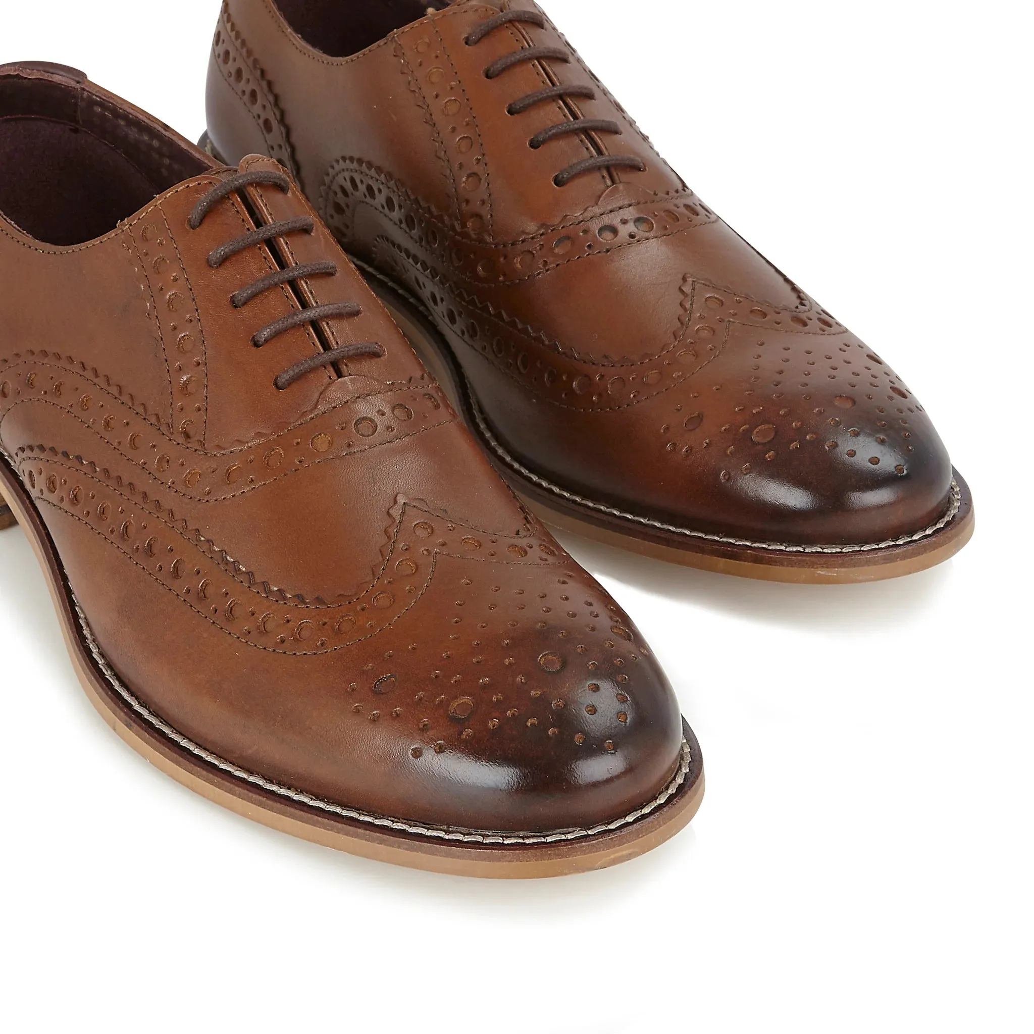 Gatsby Leather Brogue Chestnut