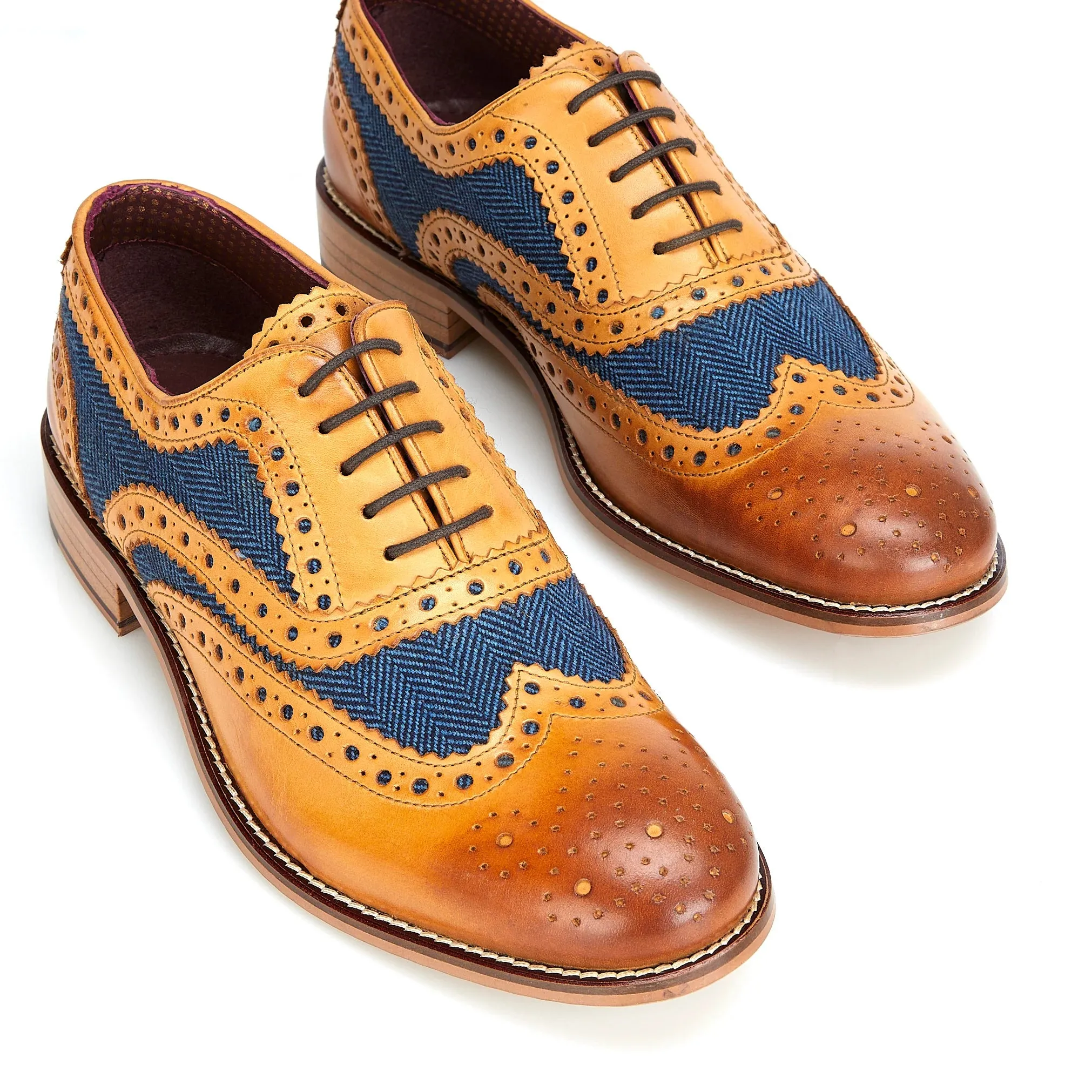 Gatsby Tan / Blue Tweed