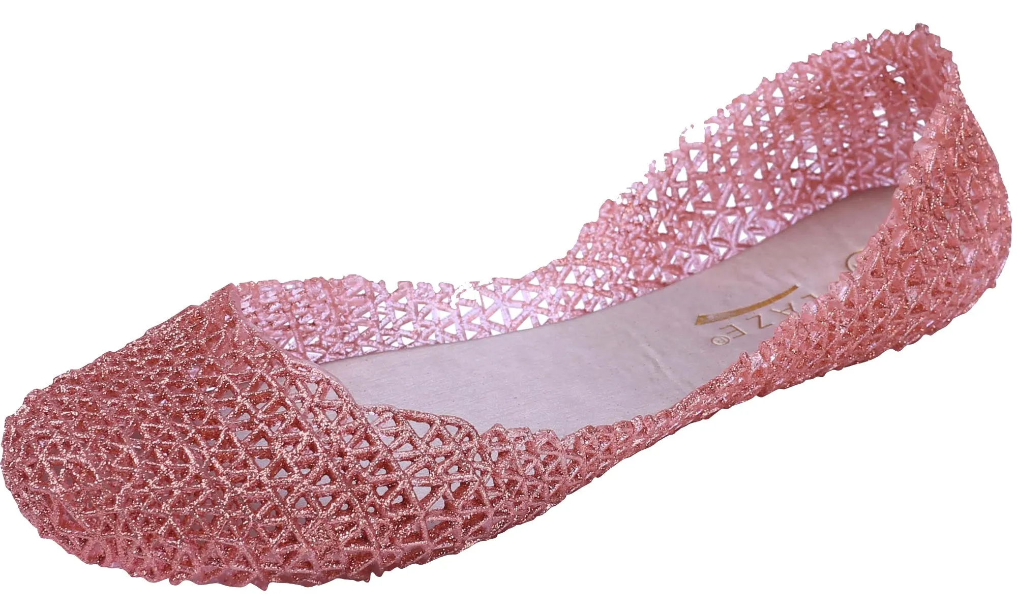 Glaze Women's D'Orsay Slip On Round Toe Jelly Ballet Flat