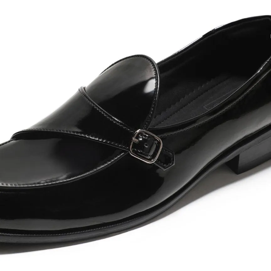 Goliath - Black Patent Monk Slip-On