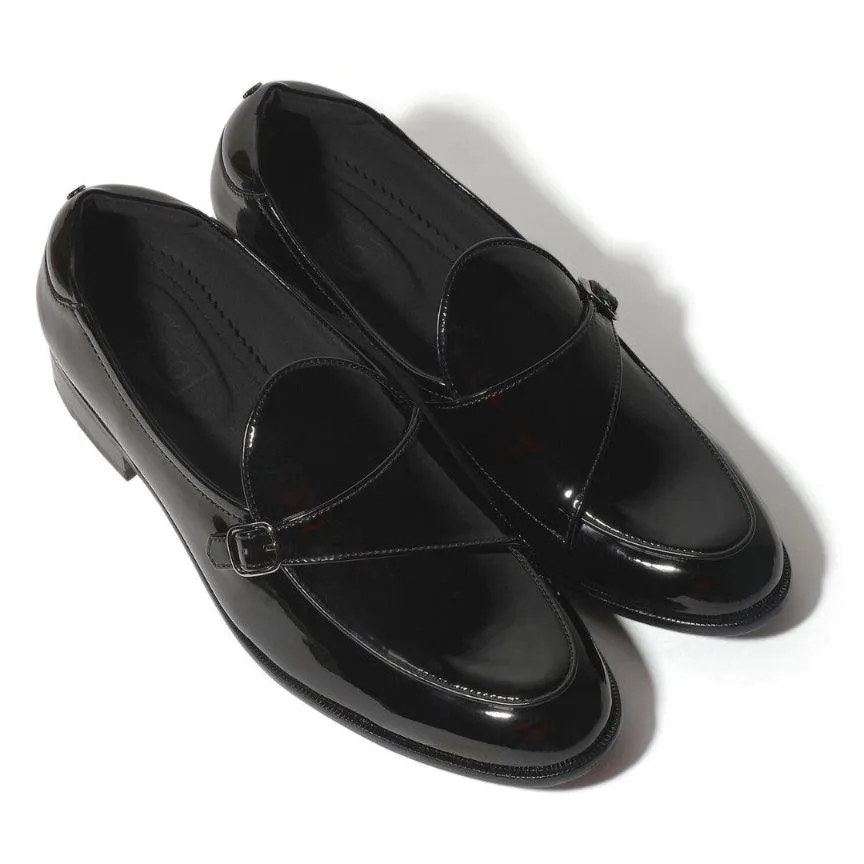 Goliath - Black Patent Monk Slip-On