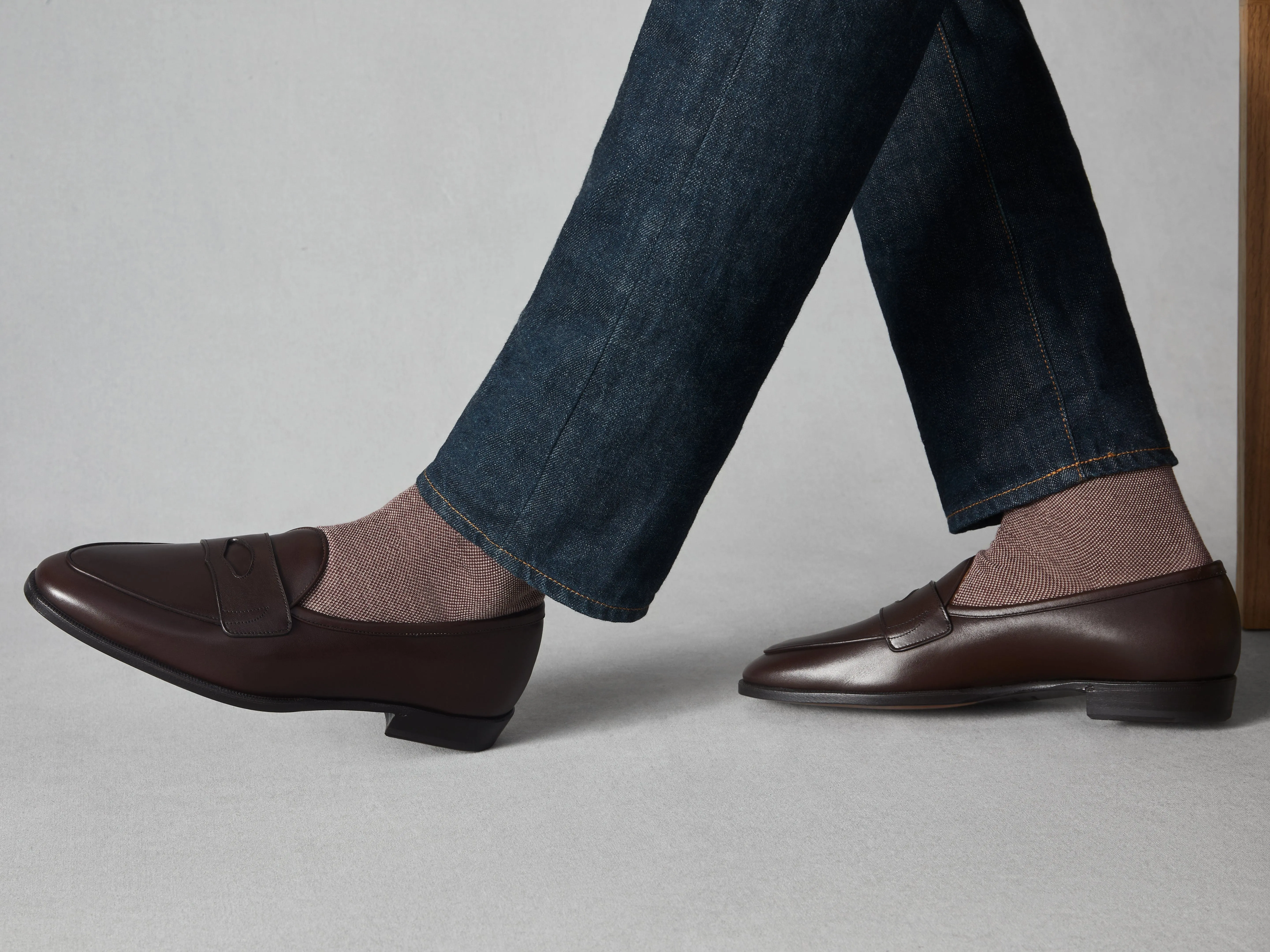 Grand Fleurus Penny Loafers in Dark Brown Noble Calf