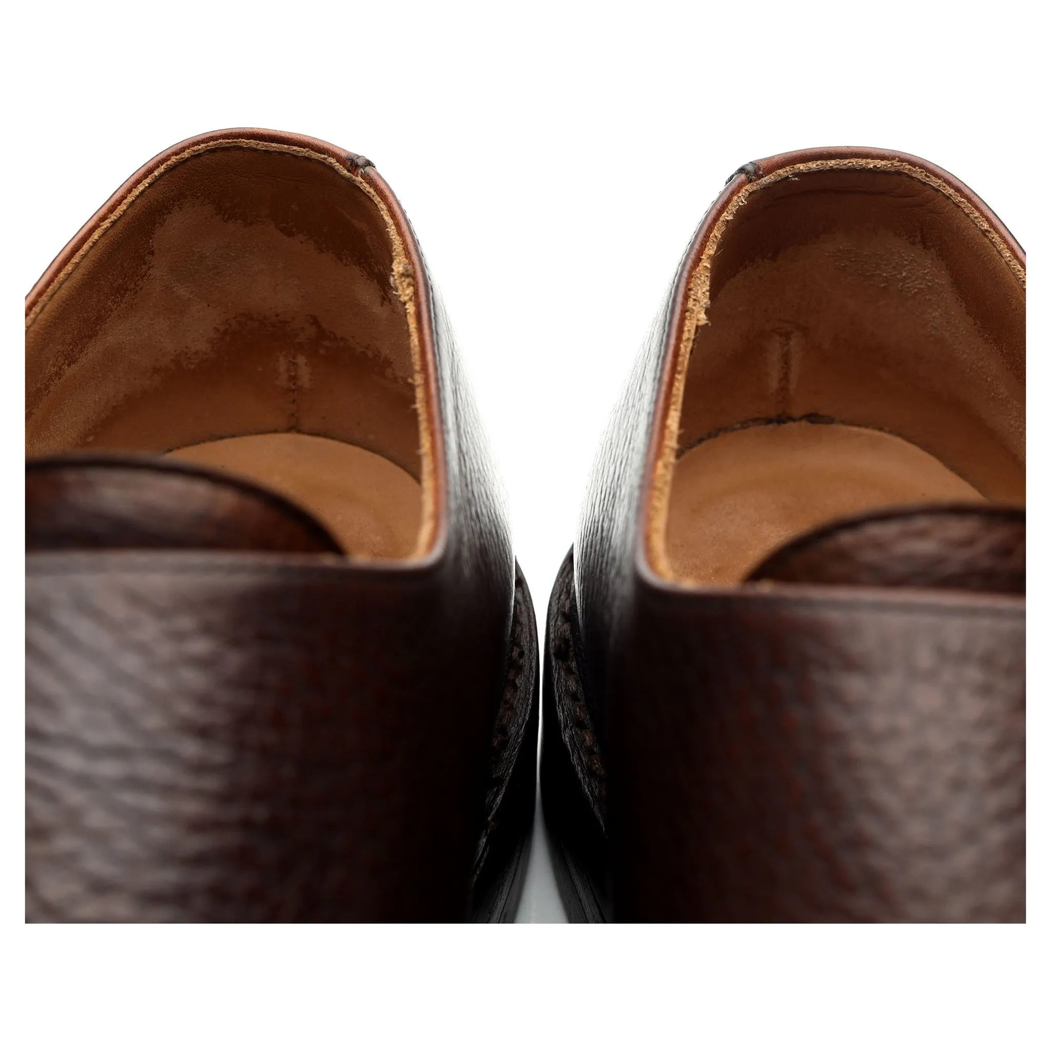 'Harrogate' Dark Brown Leather Double Monk Straps UK 9 E