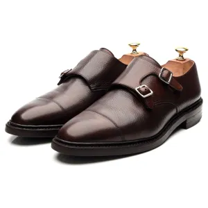 'Harrogate' Dark Brown Leather Double Monk Straps UK 9 E