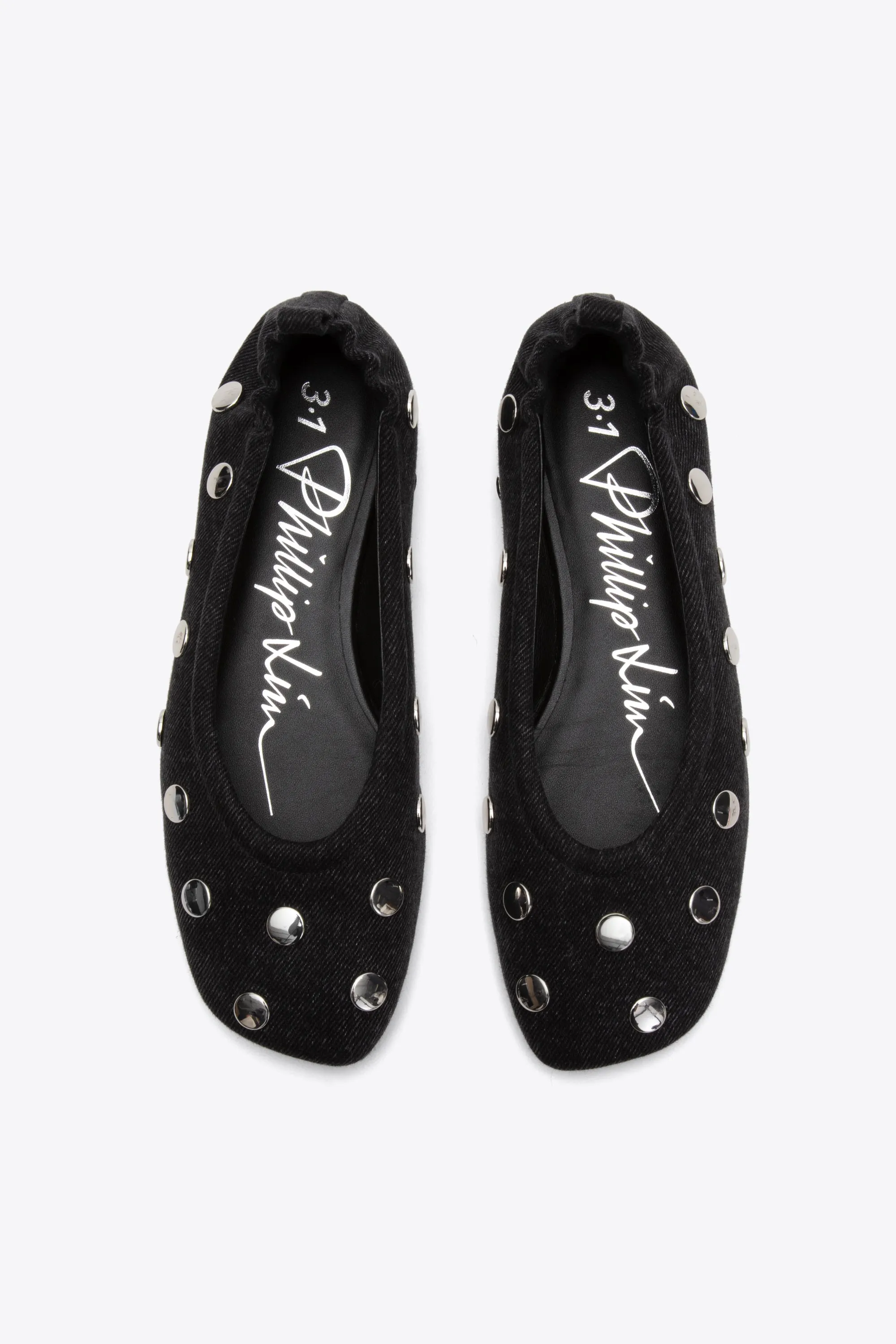 ID Stretch Back Ballerina Flat with Studs