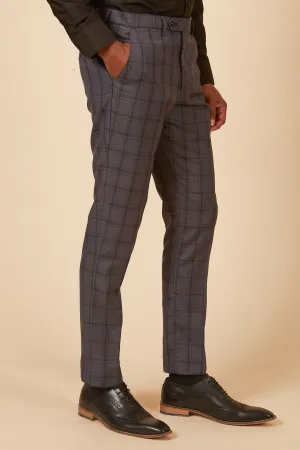 JOSE - Grey Check Trousers