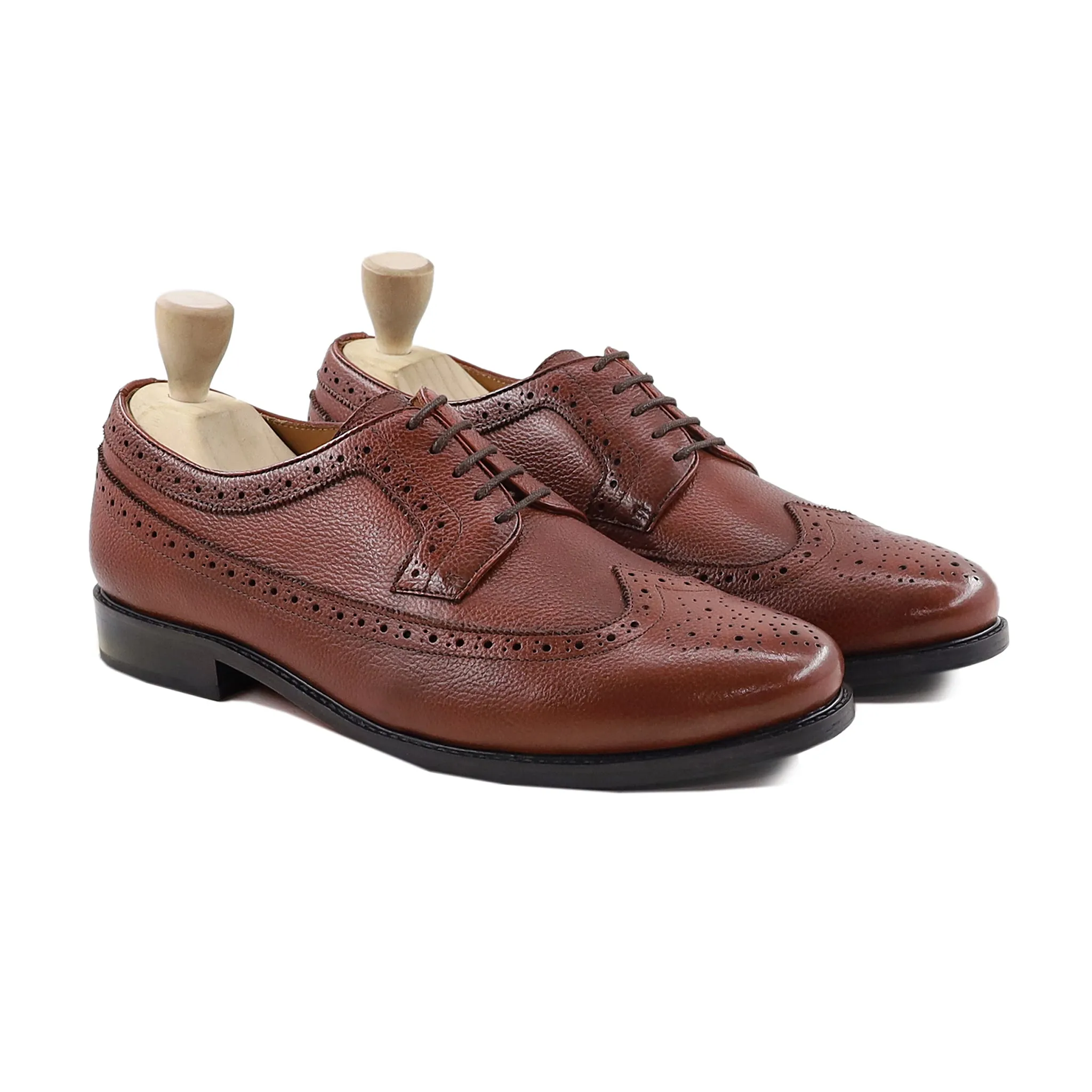 Kaiya - Men's Oxblood Pebble Grain Leather Derby Shoe