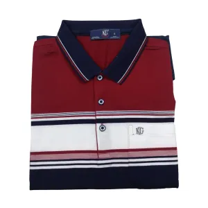 KG Red/Navy Blue And White Stripped Golfer