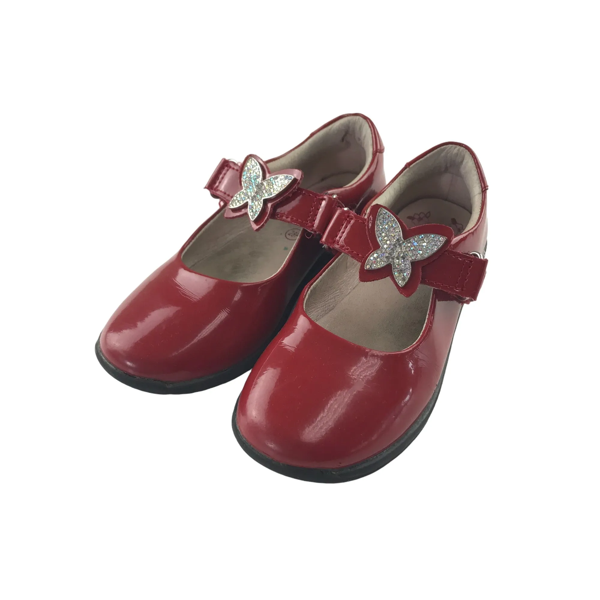 Lelli Kelly pumps shoe size 10 junior red flat shoes with changeable straps and spare plain straps