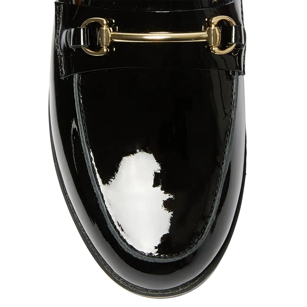 Lena Loafer in Black Patent