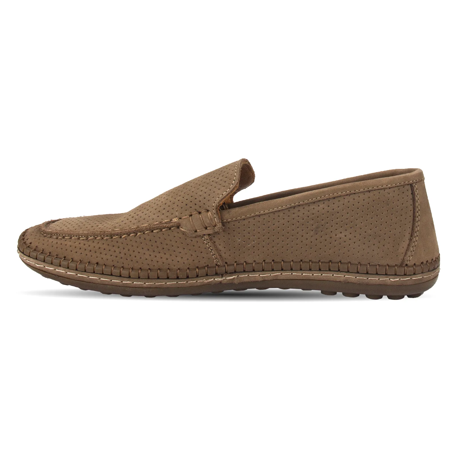 Leon men's nubuck leather casual slipon shoe