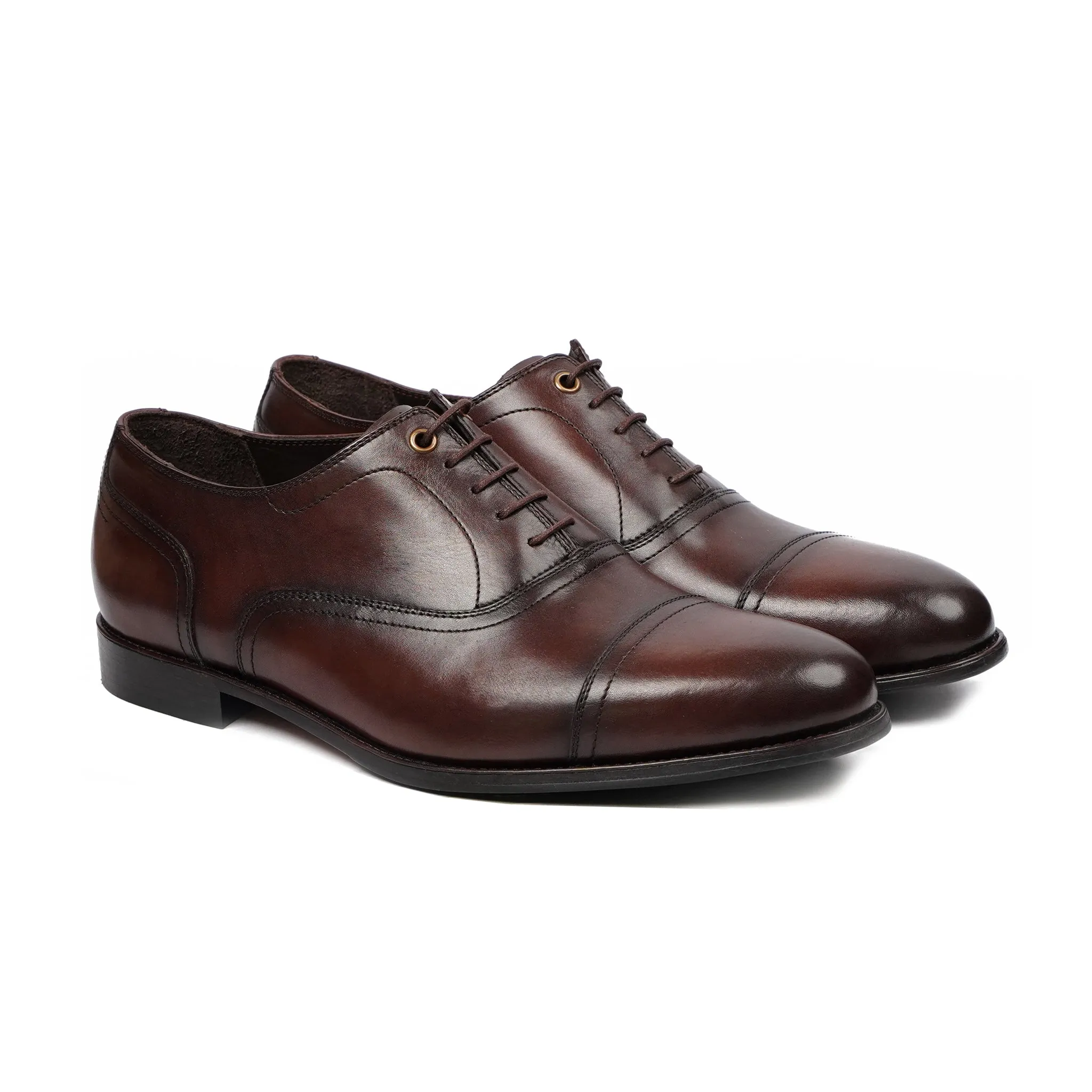 Lorsch - Men's Dark Brown Calf Leather Oxford Shoe