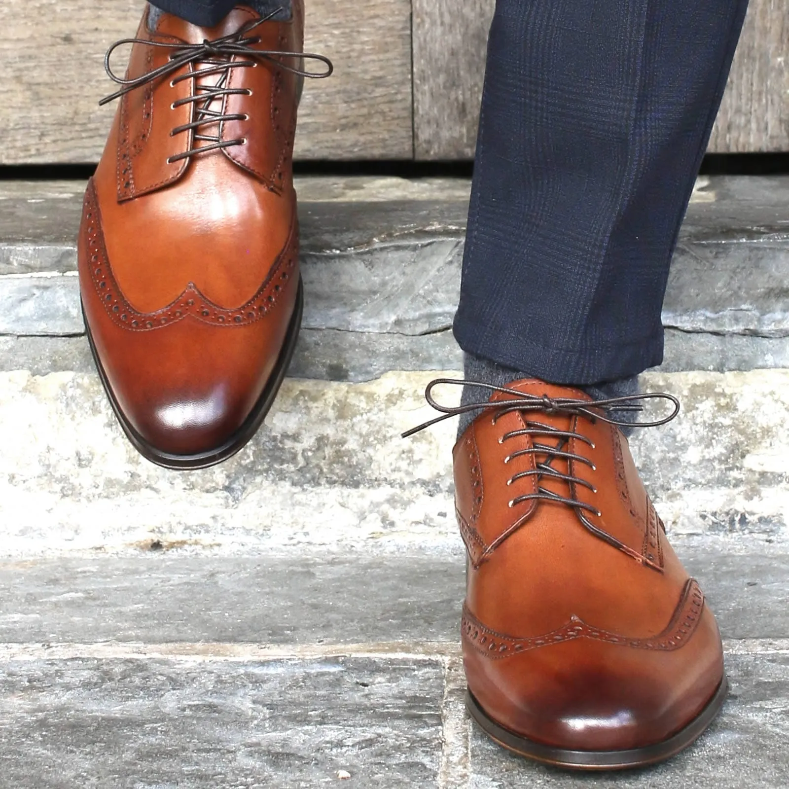 Madison Wingtip Derby Brogue Chestnut