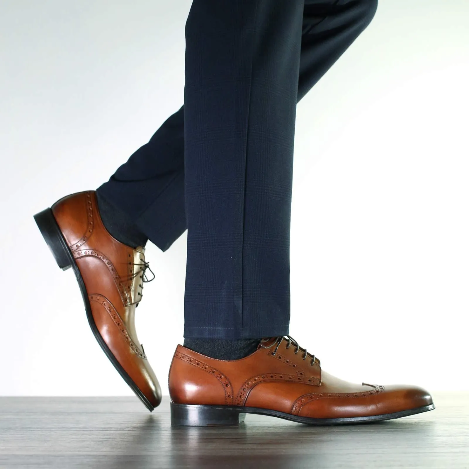 Madison Wingtip Derby Brogue Chestnut