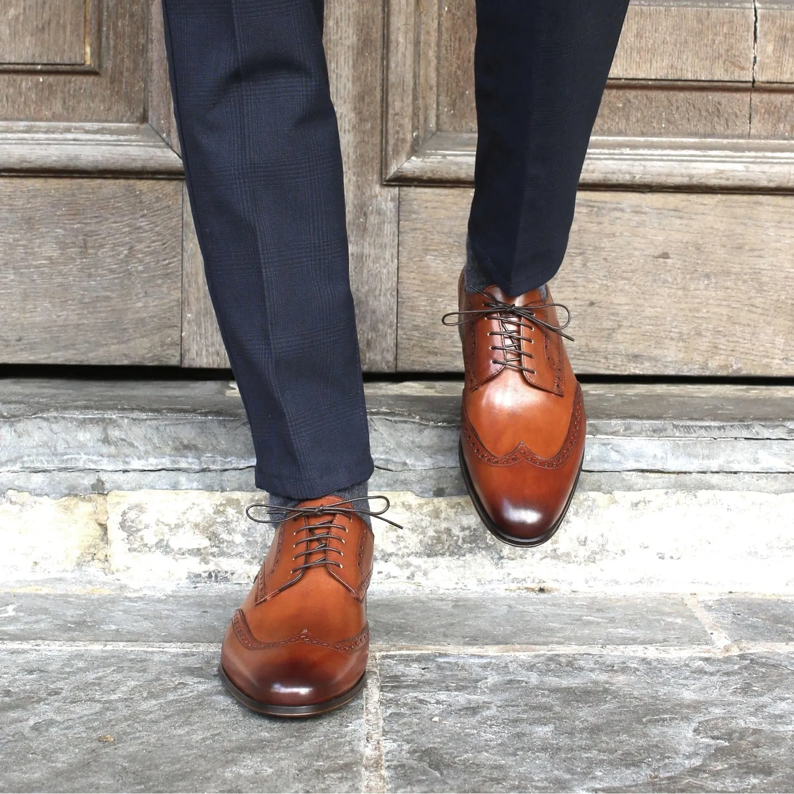 Madison Wingtip Derby Brogue Chestnut