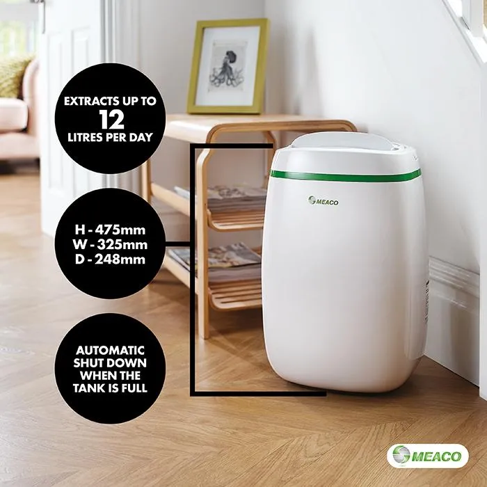 Meaco 12L Platinum Quiet Low Energy Dehumidifier and Air Purifier