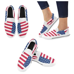 Patriotic usa Men's Slip-on Canvas Shoes (Model 019)