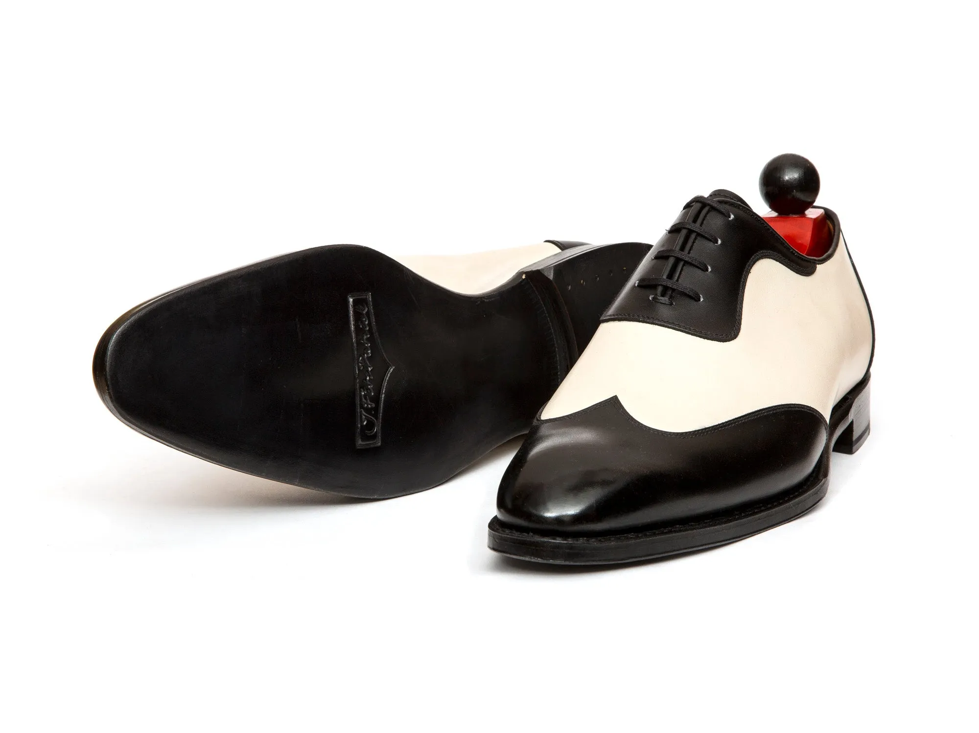 Rainier - MTO - Black Calf / Cream Calf - NGT Last - Single Leather Sole