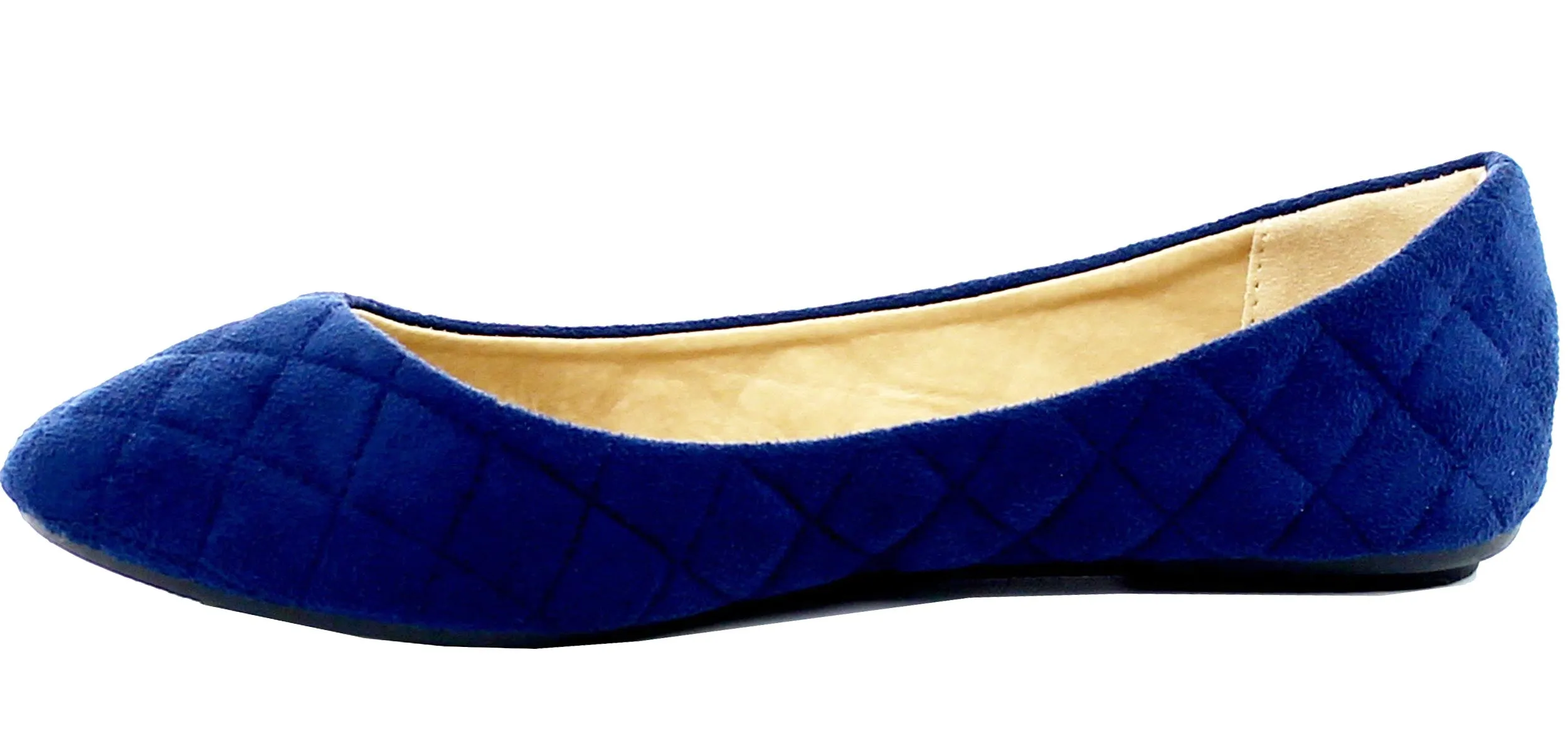 Refresh Footwear Women's Quilted Round Toe Ballet Flat