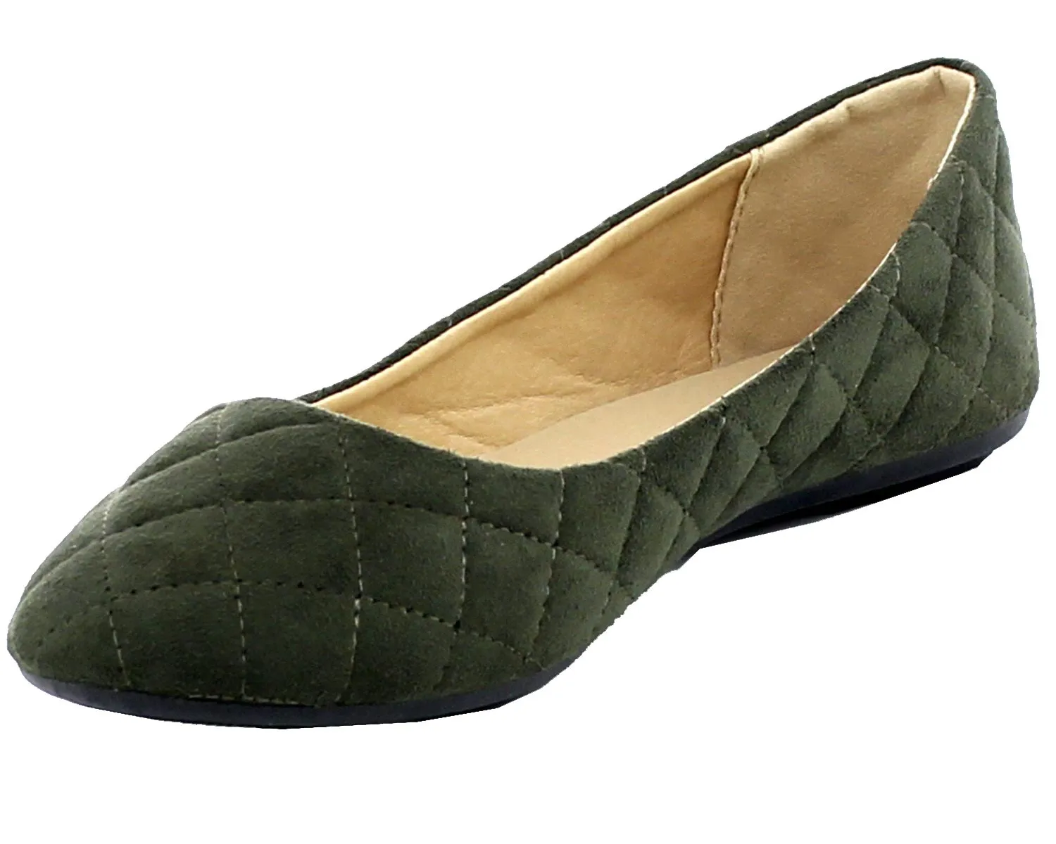 Refresh Footwear Women's Quilted Round Toe Ballet Flat