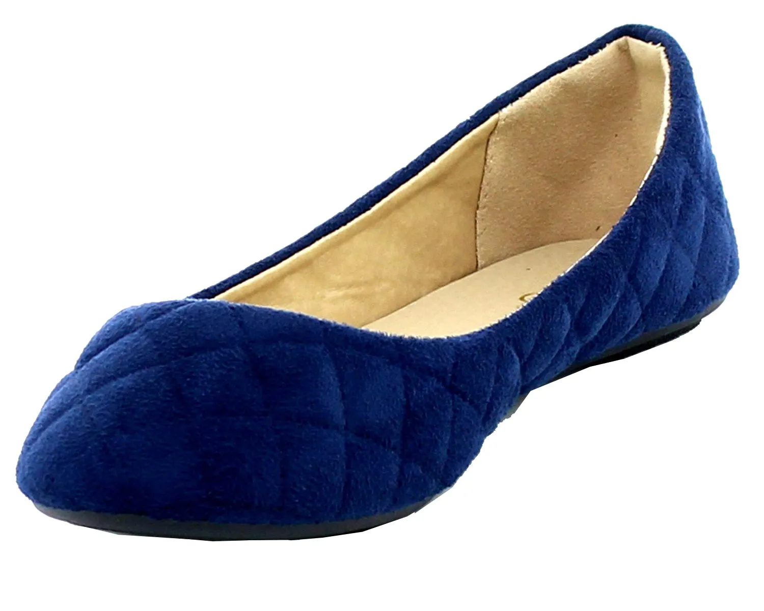 Refresh Footwear Women's Quilted Round Toe Ballet Flat