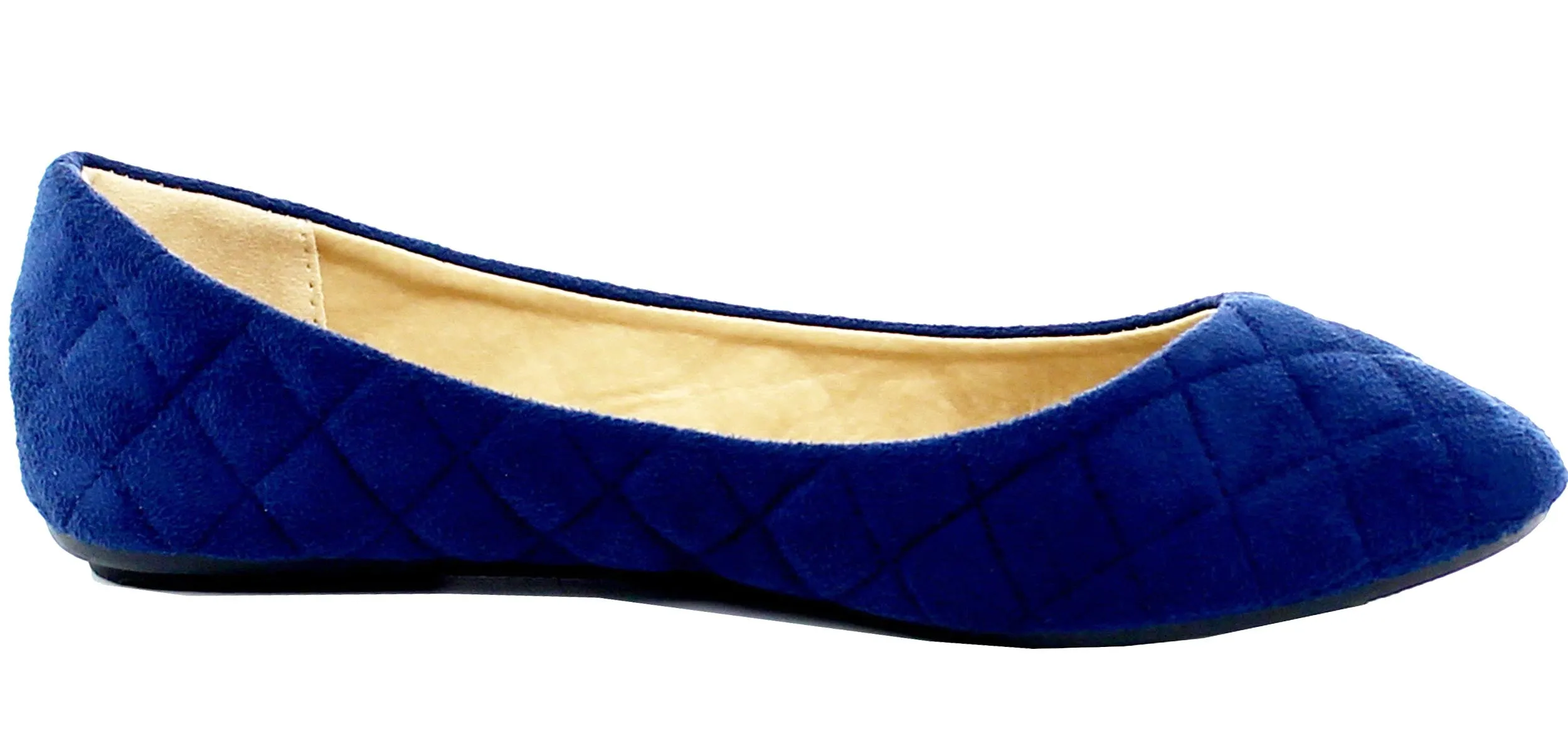 Refresh Footwear Women's Quilted Round Toe Ballet Flat