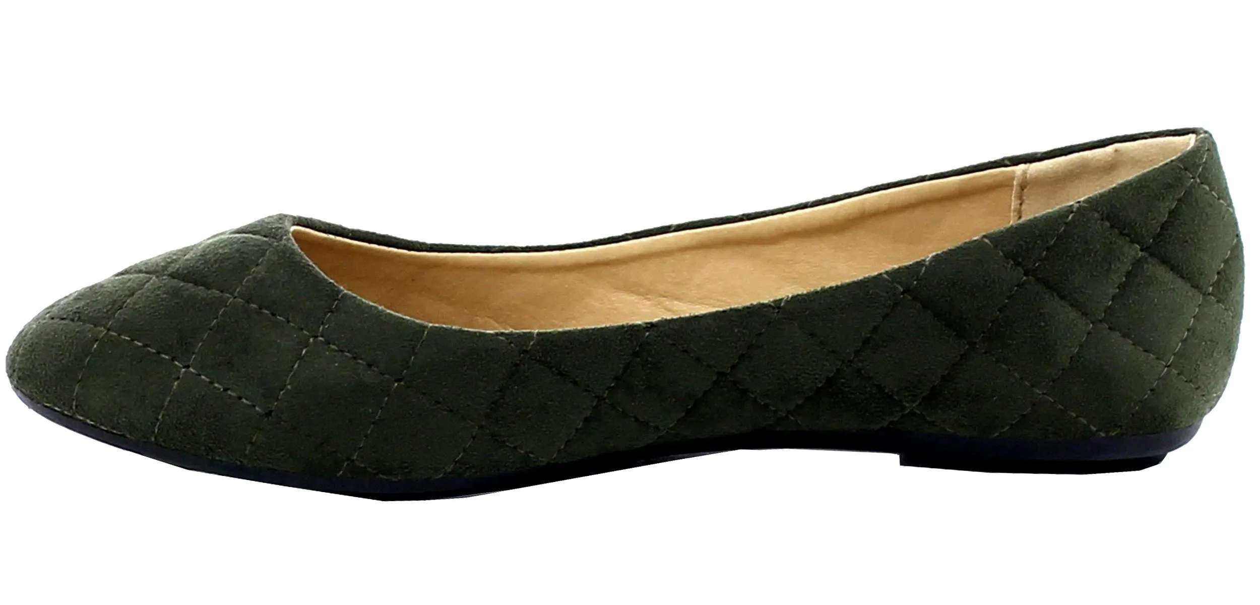 Refresh Footwear Women's Quilted Round Toe Ballet Flat