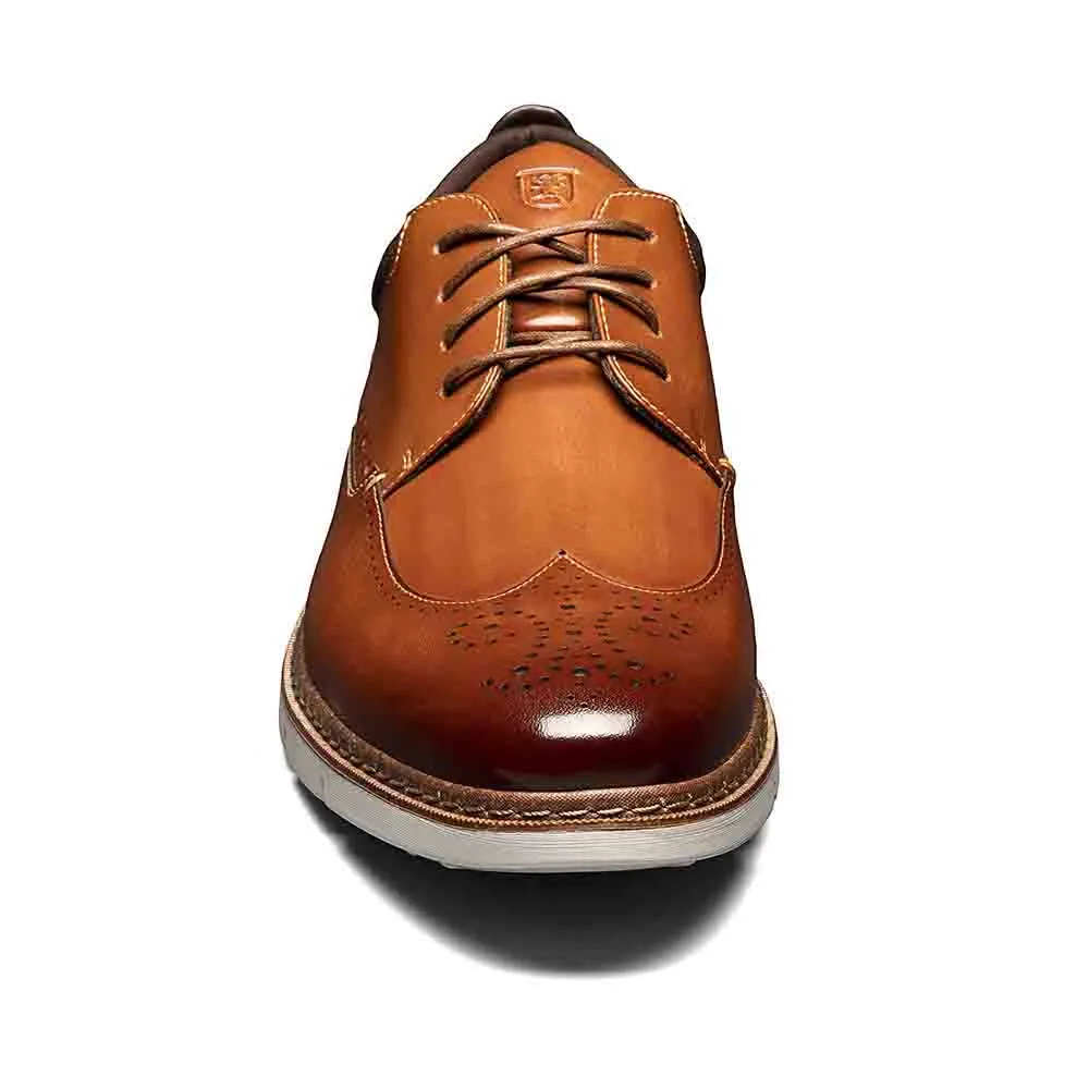 Stacy Adams Synergy Cognac Smooth Leather Mens Wingtip Oxford