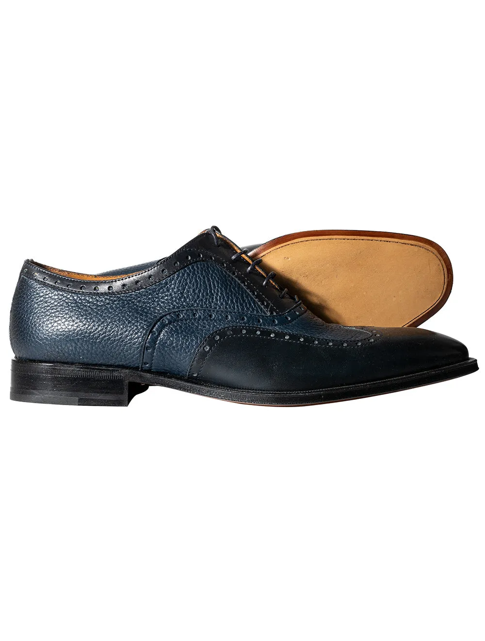 Trento Deerskin Brogue Blue