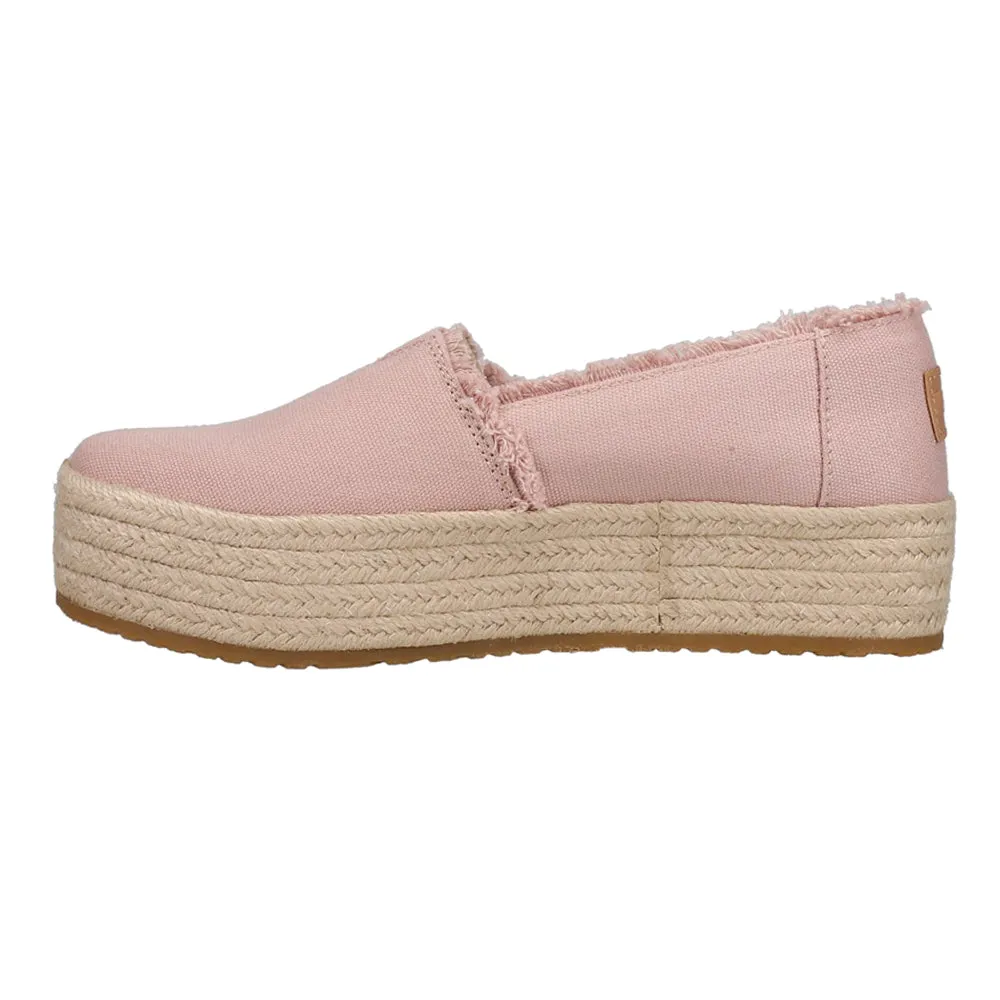 Valencia Slip On Platform Espadrille Flats