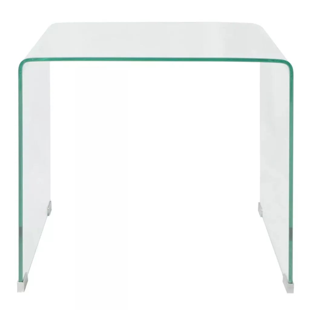 vidaXL Coffee Table Tempered Glass 49.5x50x45 cm Clear