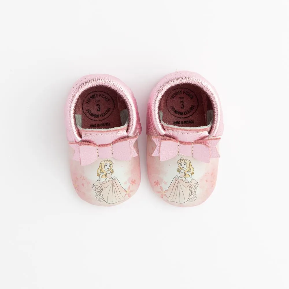 Watercolor Aurora Bow Baby Shoe