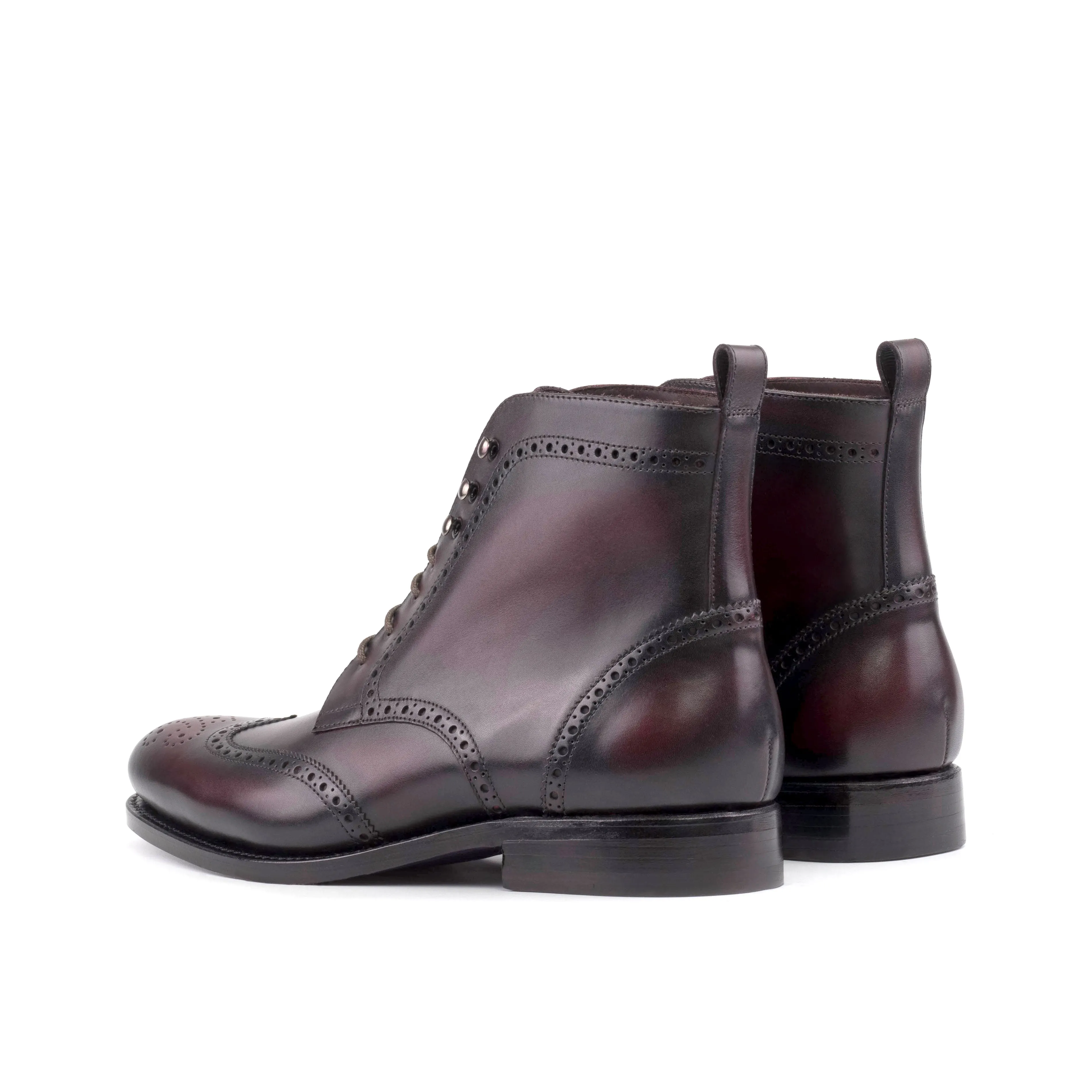 WINGTIP BOOTS BURGUNDY (TRADITIONAL-Z1)