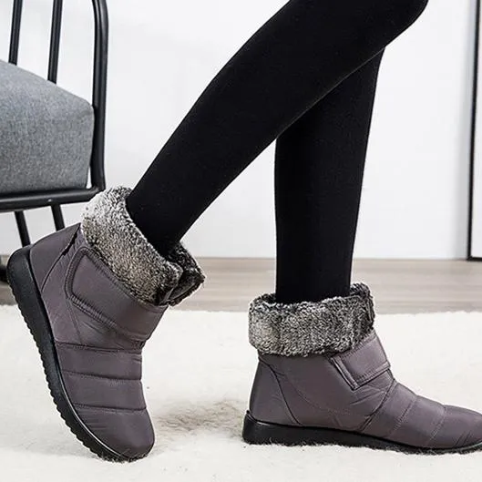 Women winter faux fur keep warm flat snow boots